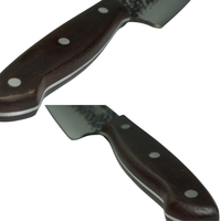 Couteaux de cuisine haut de gamme en acier inoxydable 4Cr13, manche en bois, couteaux de chef, Santoku, utilitaires, 12,3/17,5/20 cm, ambidextres, extra-affûtés