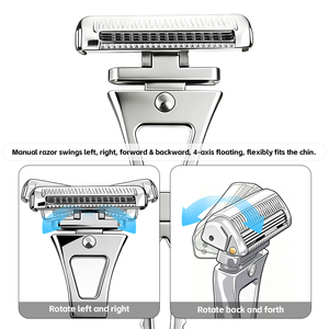 Kit de Afeitado Profesional SPOLO Advanced Max Safety Razor con 4 Cuchillas de Doble Filo para Hombres, Afeitadora para el Cuidado Personal, Impresión de Logotipo Gratuita, OEM - Product Image 3
