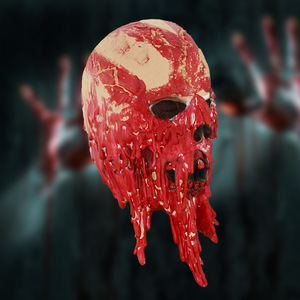Máscara de Calavera Sangrienta de Terror para Halloween, Máscara de Látex de Zombi Mutante con Sangre Escorrendora, Accesorios para Casa Embrujada - Product Image 6