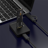 Station d'accueil M.2 NVMe Pcie & SATA NGFF vers USB C Adaptateur de lecteur SSD double protocole USB 3.0 Type-C 10Gbps Boîtier SSD externe