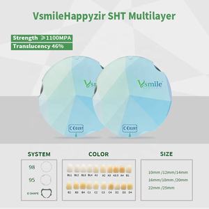 Bloques <span class=keywords><strong>de</strong></span> Zirconia Multicapa <span class=keywords><strong>de</strong></span> Alta Translucidez Vsmile HappyZir SHT, Compatibles con Amann Girrbach, para Fabricación <span class=keywords><strong>de</strong></span> Copings <span class=keywords><strong>de</strong></span> 10mm, CE - Product Image 6