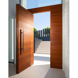 ประตูบานเดี่ยวแบบหมุน ดีไซน์ทันสมัย สำหรับ<span class=keywords><strong>บ้าน</strong></span>พักอาศัย วัสดุไม้ ฮาร์ดแวร์สแตนเลส ป้องกันไฟไหม้ สไตล์มินิมอล - Product Image 1
