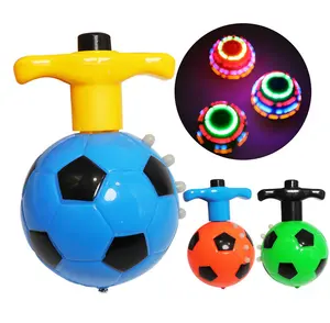 Led flashing soccer gyro rotating light football shape gyro for children's toys