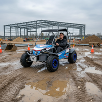 Buggy tout-terrain biplace 180 cm³ 4 temps 4x4 à essence pour adultes, idéal pour les aventures et loisirs