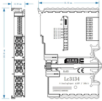 Module d'entrée/sortie numérique à 4 canaux EtherCAT avec encodeur Modbus remplaçable pour I/O à distance