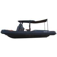 Bateau pneumatique rigide de luxe en aluminium de 7,5 m (25 pieds) avec T-Top et console centrale, Alu RIB à vendre