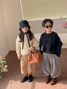 <span class=keywords><strong>Pull</strong></span> pour enfants, automne 2022, garçons et filles, style coréen, couleur unie, <span class=keywords><strong>pull</strong></span> rétro pour enfants, <span class=keywords><strong>pull</strong></span> en tricot - Product Image 4