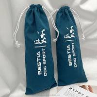 Sac de shopping à cordon en coton mousseline personnalisé avec logo imprimé pour cadeaux, chaussures, cosmétiques, produits pour animaux de compagnie