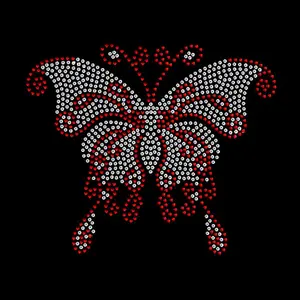 Профессиональный дизайн DIY Горячая фиксация мотив юбка футболка бабочка горный хрусталь