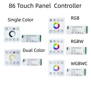 LED vỏ cao su điều khiển 86 Bảng điều khiển cảm ứng điều khiển từ xa ánh sáng bảy màu dual-màu màu RGB nhiệt độ rgbwc chuyển đổi dimmer - Product Image 3
