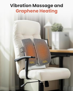 Coussin lombaire chauffant pour siège de bureau, respirant, ergonomique, pour voiture, avec soutien réglable et ventilation - Product Image 4
