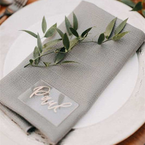 JIN PENG Tarjetas de Lugar de Acrílico Dorado con Estampado en Caliente y Soporte para Bodas, Banquetes, Reuniones, Fiestas, Etiquetas de Asientos - Product Image 6