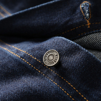 Bluedot LOGO personnalisé hommes manteau grande taille veste en jean décontractée pour hommes hiver bleu foncé printemps chemise vestes
