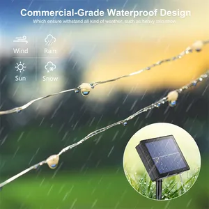 Guirlandes lumineuses solaires <span class=keywords><strong>LED</strong></span> IP65 7M/12M/22M/32M pour extérieur, allées, patios, étanches, pour Noël, mariages, jardins, rues - Product Image 3