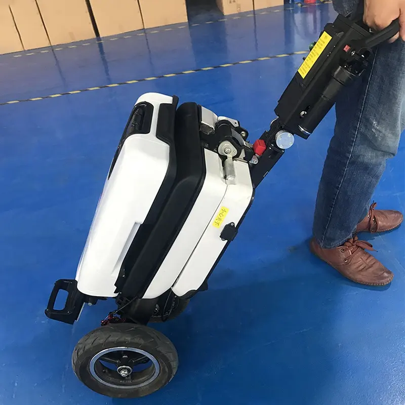 Skuter Mobilitas 3 Roda Cacat Lipat Elektrik Dewasa untuk Penyandang Cacat dan Dewasa Dudukan Ganda Sepeda Motor Lithium