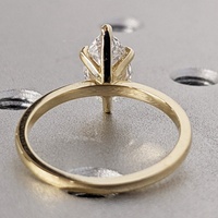 1 Karat Marquise Sechsfach Kröpfgestellter Solitär Labor-Gezüchteter Diamant-Verlobungsring 10K/14K/18K Massivgold IGI-Zertifiziert CVD/HPHT Maßanfertigung