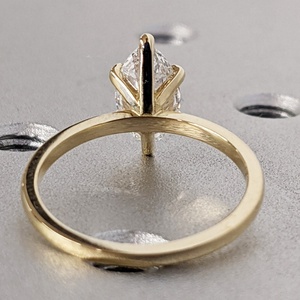 Gia Igi certificata Cvd HPHT Lab HPHT creato diamante 14k 18k anelli in oro massiccio anello di fidanzamento per le donne classico solitario - Product Image 2