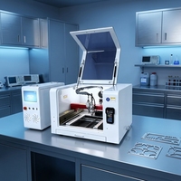 Cortadora Láser de Escritorio Mini 4040 de 1500W para Corte de Moldes de Precisión, Precisión de Corte de ±0.05mm, Procesamiento de Accesorios para Moldes Metálicos Pequeños