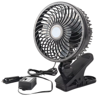 Ventilateur de refroidissement de voiture 12V 18W 40dB, à clipser, oscillant, avec prise allume-cigare, en plastique, pour véhicule, camion, SUV, camping-car, OEM CE