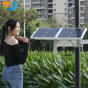TecDeft New Outdoor POE Switch 40W Solar panel 12V Off grid LifePO4 solar energy system and batteries for Hunting Camera Sensor