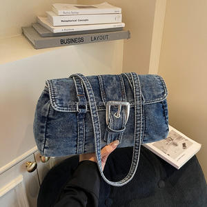 Sacs fourre-tout en Denim pour femmes, grande capacité, de haute qualité, à bandoulière, décontractés, avec fermeture éclair, chaînes solides, portables, étanches IP56 - Product Image 3