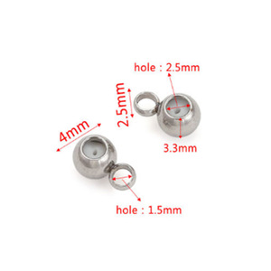 Round Spacer Positioning Beads |PVD Gold Plated Stainless Steel <b>Slider</b> Stopper Beads for <b>Bracelet</b> Necklace DIY Jewelry Making - Product Image 2