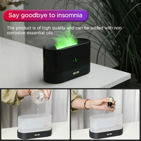 Humidificateur de flamme 180ml brume fraîche diffuseur de feu huile essentielle diffuseur de flamme pour la maison
