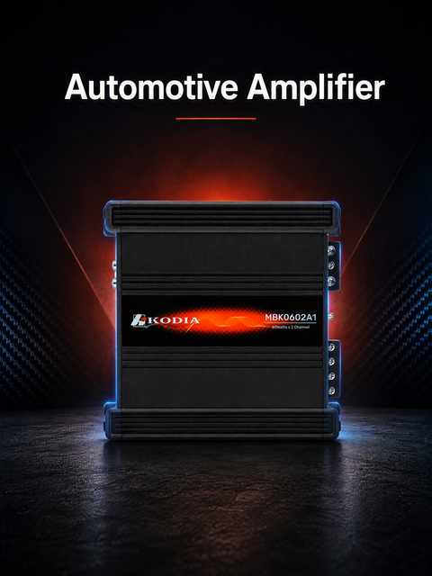 Compact Class AB 2-Channel Car Amplifier 60Wx2 RMS/180W Max Auto Turn-On for Subwoofer Upgrade