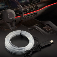 Kit de panneau LED d'ambiance pour voiture 5M en gros Nouveau fil néon lumineux EL Lampe à fil Bande lumineuse pour voiture