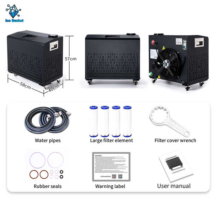 1HP 220V/110V Cold Plunge Water Chiller Ice Bath Therapy Equipment Ice ...