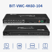 Contrôleur de mur vidéo P2P haute définition 4K 60Hz 1 entrée 4 sorties avec port HDMI pour affichage multi-écrans LCD professionnel