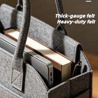 Sac fourre-tout en feutre PET avec logo personnalisé, sac de shopping réutilisable, sac cadeau, sac promotionnel de Noël pour l'emballage de vente au détail