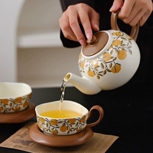 Vintage Ceramic Teapot and Cup Saucer <b>Set</b> Chinese <b>Tea</b> <b>Gift</b> <b>Set</b> - Product Image 2