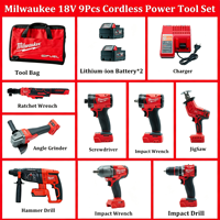 Kit combiné d'outils Milwaukee Fuel, 8 outils électriques avec batteries, chargeur et sac de transport
