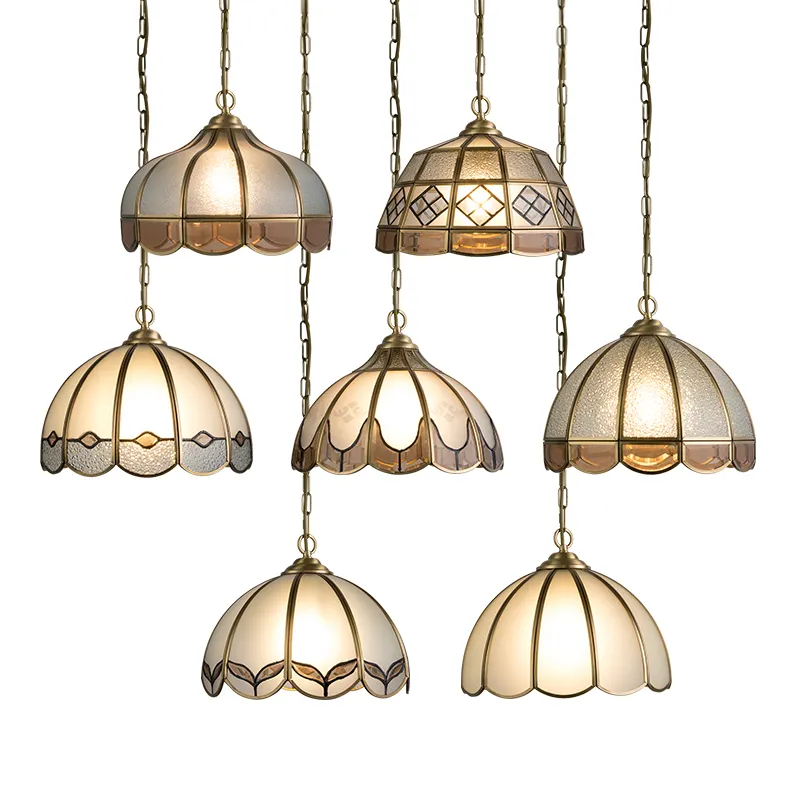 10 pollici di diametro bronzo ottone petali Mini oro lampada a sospensione singola una testa da soffitto per pranzo soggiorno camera da letto cucina