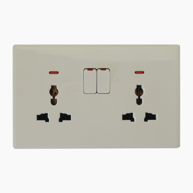 Universal Electrical Control 13A Multi Switch Socket 220V-250V Wall Switches White PC Touch Point BS Standard Power Socket