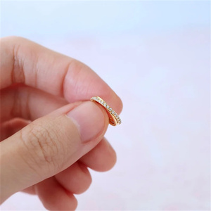 Gold Single Piece <b>6mm</b> 8mm 10mm S925 Silver Classic Cross Cartilage <b>Hoop</b> <b>Earring</b> Simple Minimalist Design - Product Image 4