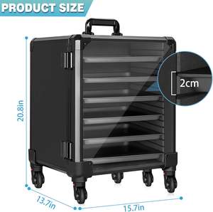 Valigetta Portatile per Stoccaggio e Trasporto con Telaio in Lega di Alluminio, Rivestimento EVA Resistente, Capacità 15L - Product Image 3