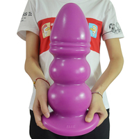 Plug anal géant XXL massif et robuste, imperméable, noir, violet, chair