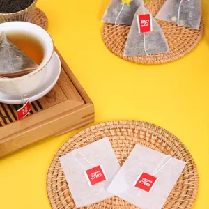 Пустые чайные пакетики в виде пирамиды из нетканого материала оптом