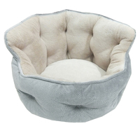 Lit pour animaux de compagnie en polaire doux et respirant, personnalisable, écologique, pour chats et chiens, avec fond antidérapant et motif uni, vente en gros