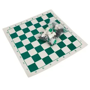 Виниловая шахматная доска, дешевые шахматные наборы, большие 20-дюймовые ПВХ-пластиковые гибкие панели