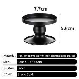 2025 New Arrival <b>Black</b> Candle Holders Living Room Decorative Metal Candle Stand for Pillar Candles - Product Image 2