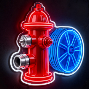 Lính cứu hỏa Mũ bảo hiểm Neon dấu hiệu, lính cứu hỏa chiếu sáng tác phẩm nghệ thuật, quà tặng lính cứu hỏa, lính cứu hỏa và trang trí trạm cứu hỏa - Product Image 4