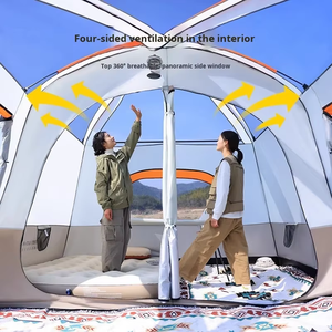 Carpa Familiar para Acampar al Aire Libre, para 8-10 Personas, Gran Espacio, Doble Capa, 2 Habitaciones, Carpa de Lujo para Acampar, Hacer Senderismo, Glamping y Playa - Product Image 5