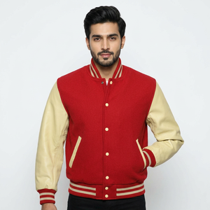 Veste de baseball universitaire de style américain pour homme, confortable et élégante, longue, idéale pour l'hiver. - Product Image 1