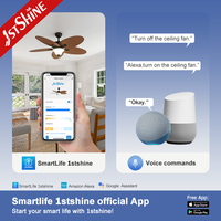 Ventilateur de plafond 1stshine avec lames en ABS, design moderne, maison intelligente, efficacité énergétique, assurance qualité, performance stable, avec lumière LED