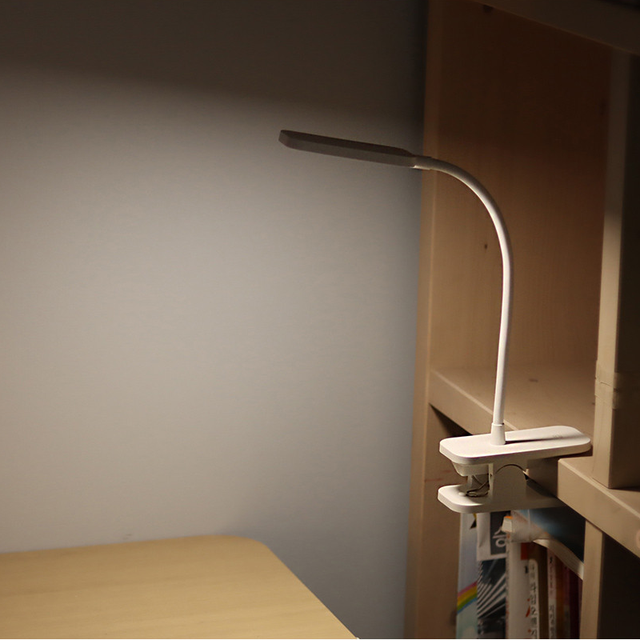 USB Clip Wireless Rechargeable Table Lamp LED, Battery Powered Desk Lamp for Reading