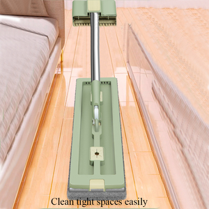 Serpillère plate en microfibre pour la maison IMAXX, avec poignée magique, système de verrouillage mains libres, serpillère sèche et humide pour nettoyer le sol - Product Image 6