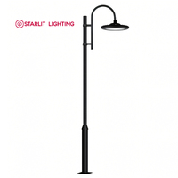 Lampadaire de jardin en aluminium moulé sous pression avec alimentation CC/CA IP65 pour réverbère paysager extérieur